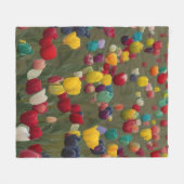 Monet's French Garden bij Giverny Tulpen Print 1 Fleece Deken (Voorkant (Horizontaal))