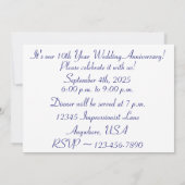 Monet's Garden Flowers Jubileum Invitation Kaart (Achterkant)