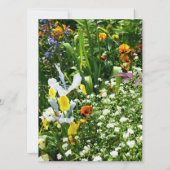 Monet's Garden Flowers Wedding Invitation Kaart (Achterkant)