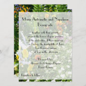 Monet's Garden Flowers Wedding Invitation Kaart (Voorkant / Achterkant)