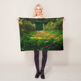 Monet's Garden, Giverny, Frankrijk in het najaar Fleece Deken