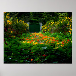 Monet's Garden, Giverny, Frankrijk in het najaar Poster