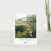 Monet's Gardens and Home Card Kaart (Achterkant)