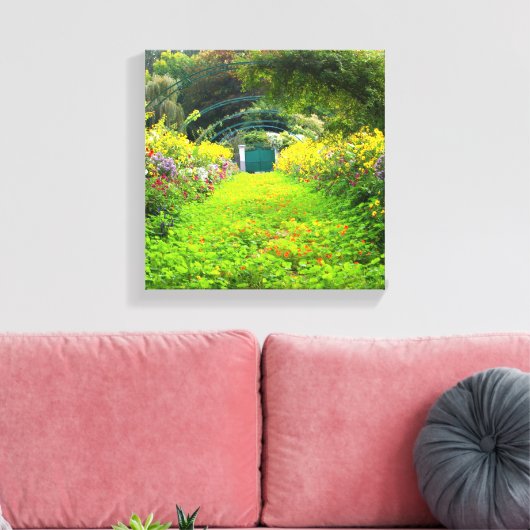 Monet's Grande Allee, Monettuin, Giverny Canvas Afdruk (Insitu (Woonkamer))