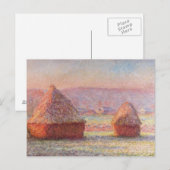 Monet's Haystacks, White Frost, Sunrise Briefkaart (Voorkant / Achterkant)
