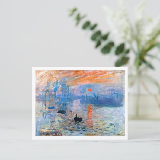 Monet's Impression, Sunrise (1872) Briefkaart (Staand voorkant)