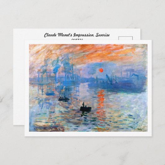 Monet's Impression, Sunrise (1872) Briefkaart (Voorkant / Achterkant)