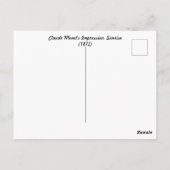Monet's Impression, Sunrise (1872) Briefkaart (Achterkant)
