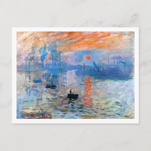 Monet's Impression, Sunrise (1872) Briefkaart (Voorkant)