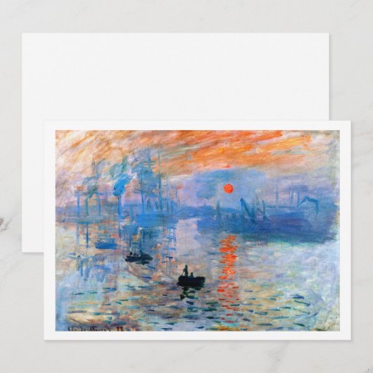 Monet's Impression, Sunrise (1872) Kaart (Voorkant / Achterkant)