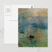 Monet's Impression Sunrise (bodemzweem) - 1872 Briefkaart (Voorkant / Achterkant)