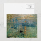 Monet's Impression Sunrise (bodemzweem) - 1872 Briefkaart (Voorkant / Achterkant)