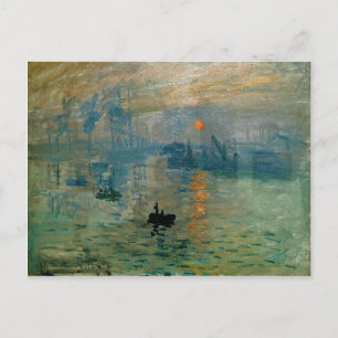 Monet's Impression Sunrise (bodemzweem) - 1872 Briefkaart