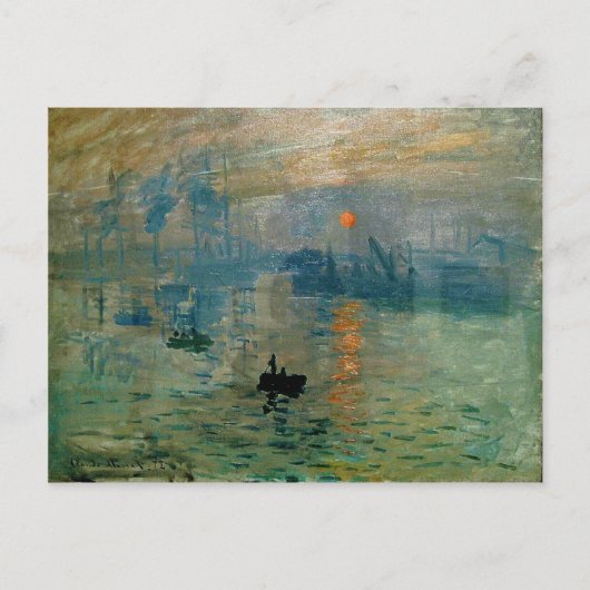 Monet's Impression Sunrise (bodemzweem) - 1872 Briefkaart (Voorkant)