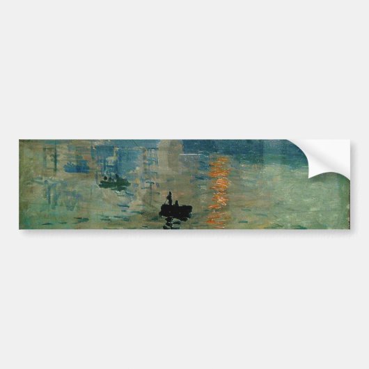 Monet's Impression Sunrise (bodemzweem) - 1872 Bumpersticker (Voorkant)