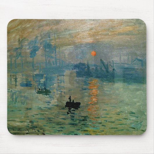 Monet's Impression Sunrise (bodemzweem) - 1872 Muismat (Voorkant)