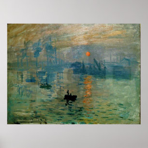 Monet's Impression Sunrise (bodemzweem) - 1872 Poster