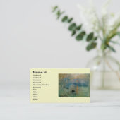 Monet's Impression Sunrise (bodemzweem) - 1872 Visitekaartje (Staand voorkant)