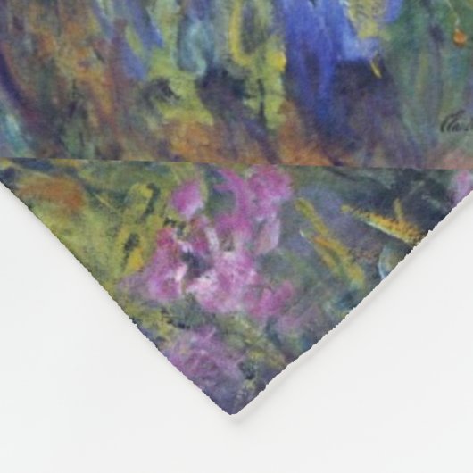 Monet's Irises Fleece Deken (Hoek)