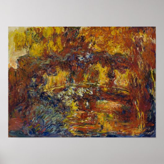 Monet's Japanse voetbalbrug Poster (Voorkant)