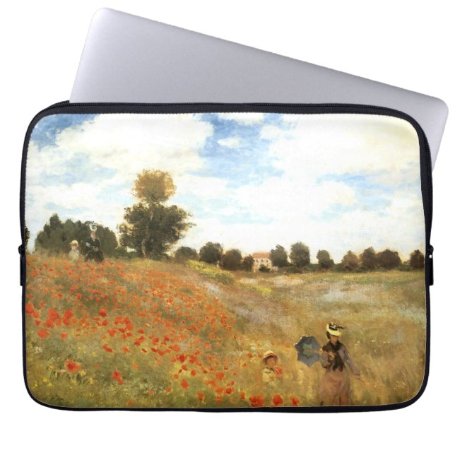 Monet's "Klapveld bij Argenteuil" Laptop Hoes (Voorkant)