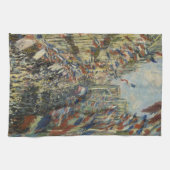 Monet's klassieke viering van de Rue Montorue in P Theedoek (Horizontaal)