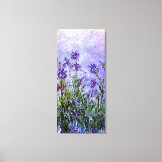 Monet's Lila Irises Canvas Afdruk (Voorkant)
