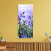 Monet's Lila Irises Canvas Afdruk (Insitu (Woonkamer))