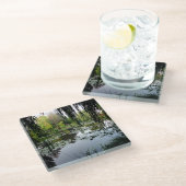 Monet's Lily Pond, Giverny, Frankrijk Glazen Onderzetter (Schuin)