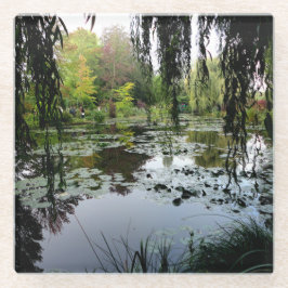 Monet's Lily Pond, Giverny, Frankrijk Glazen Onderzetter