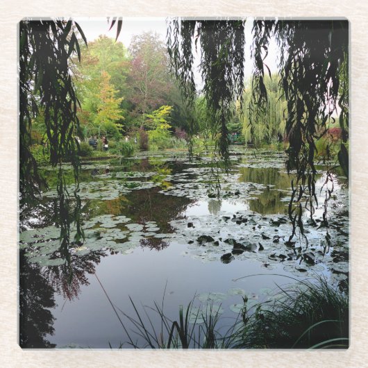 Monet's Lily Pond, Giverny, Frankrijk Glazen Onderzetter (Voorkant)