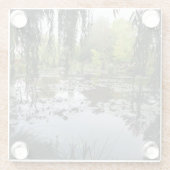 Monet's Lily Pond, Giverny, Frankrijk Glazen Onderzetter (Achterkant)