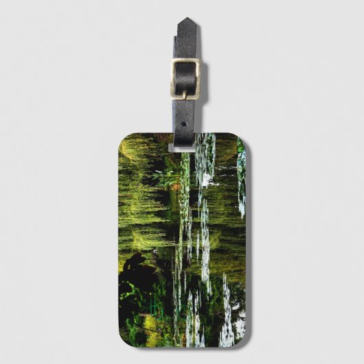 Monet's Lily Pond met Willows, Giverny, Frankrijk Bagagelabel (Voorkant (verticaal))