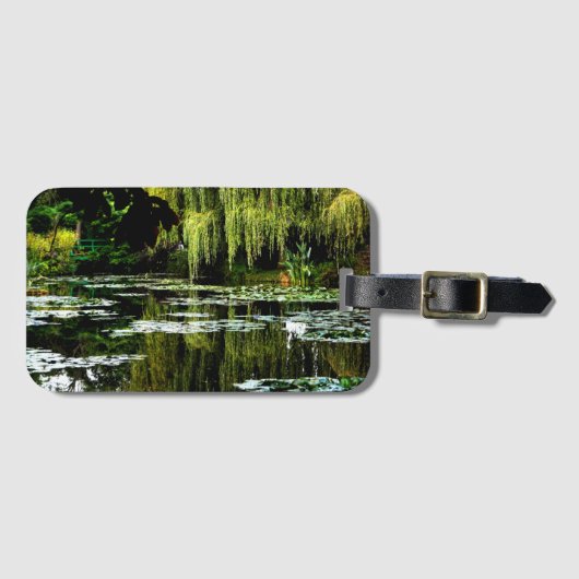 Monet's Lily Pond met Willows, Giverny, Frankrijk Bagagelabel (Voorkant (horizontaal))