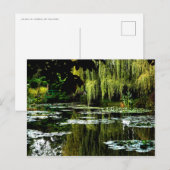 Monet's Lily Pond met Willows, Giverny, Frankrijk Briefkaart (Voorkant / Achterkant)