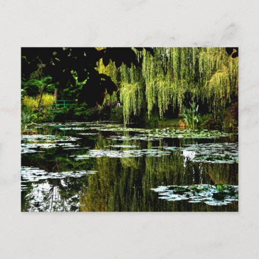 Monet's Lily Pond met Willows, Giverny, Frankrijk Briefkaart (Voorkant)