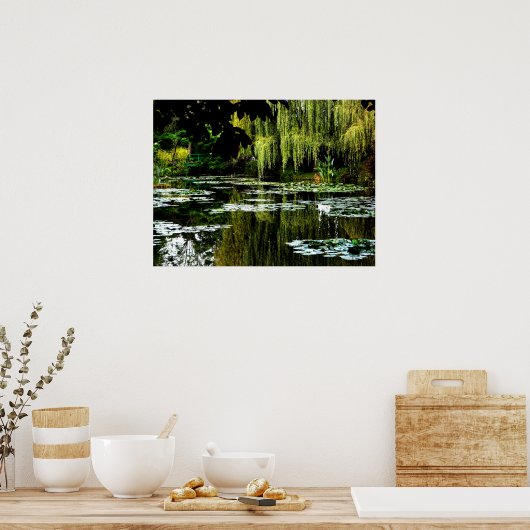 Monet's Lily Pond met Willows, Giverny, Frankrijk Poster (Keuken)