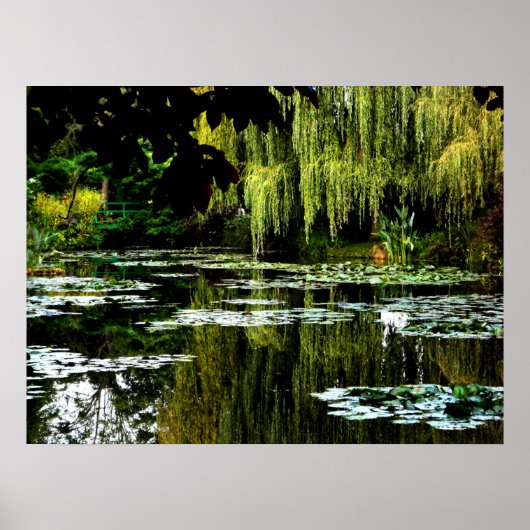 Monet's Lily Pond met Willows, Giverny, Frankrijk Poster (Voorkant)