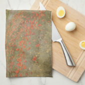 Monet's papaverveld theedoek (Quarter Fold)