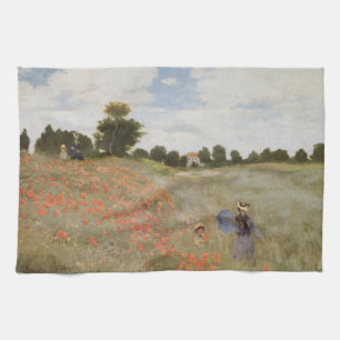 Monet's papaverveld theedoek