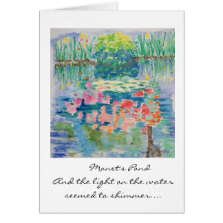 Monet's Pond Card—Waterverf van Susan Meyer