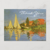 Monet's Regatta in Argenteuil Briefkaart (Voorkant)