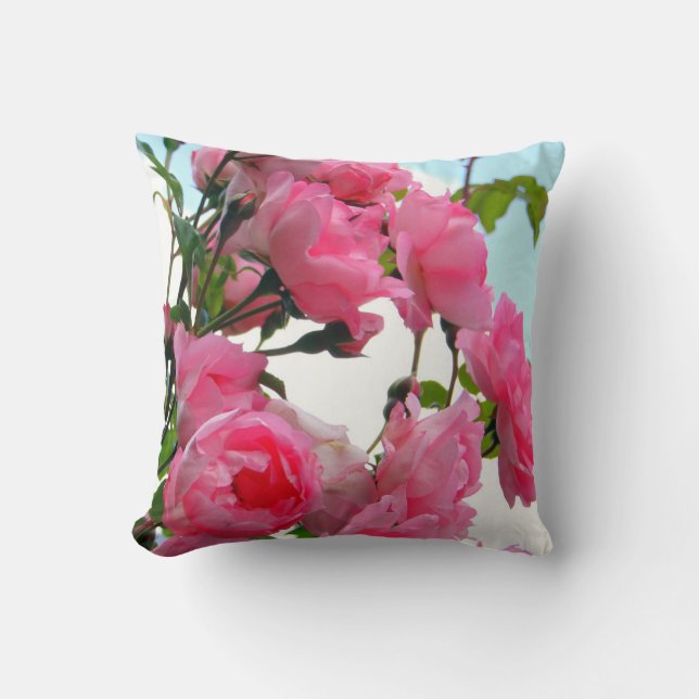 "Monet's Roos Garden" Pillow Kussen (Voorkant)