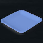 Monet's Solid Blue Color Paper-Borden Papieren Bordje<br><div class="desc">Water Lilies,  een beroemd schilderij van Claude Monet uit 1919,  met kleurgecoördineerde vaste kleuren roze-paars en monetblauw,  klaar om te mengen en te matchen.</div>