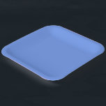 Monet's Solid Blue Color Paper-Borden Papieren Bordje<br><div class="desc">Water Lilies,  een beroemd schilderij van Claude Monet uit 1919,  met kleurgecoördineerde vaste kleuren roze-paars en monetblauw,  klaar om te mengen en te matchen.</div>