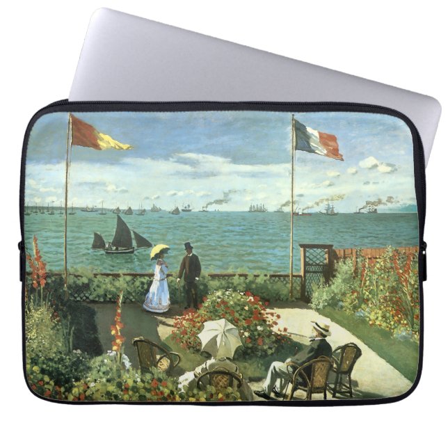 Monet's "Terras bij St. Adresse" Laptop Sleeve (Voorkant)