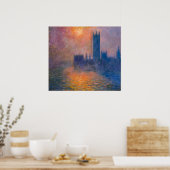 Monet's The Houses of Parliament, Sunset Poster (Keuken)
