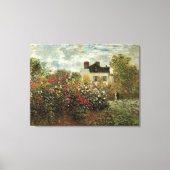 Monets tuin bij Argenteuil van Claude Monet Canvas Afdruk (Voorkant)