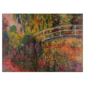 Monet's tuin, groot glazen snijvlak snijplank (Voorkant)