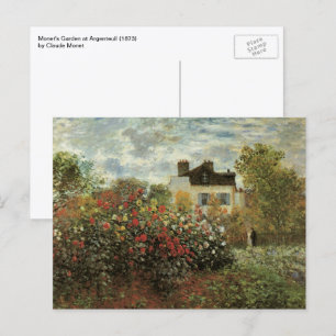 Monet's tuin in Argenteuil door Claude Monet Briefkaart